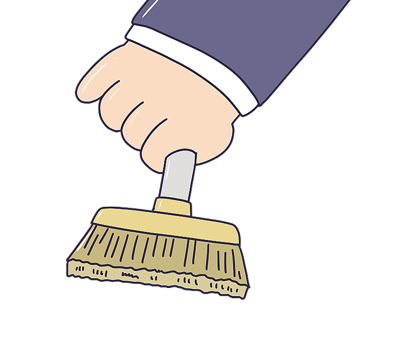元素：打扫清扫手势图片素材