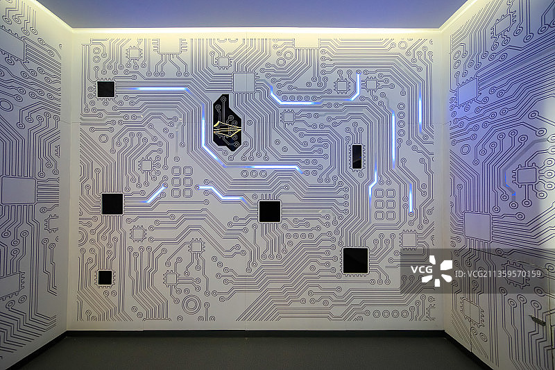 集成电路芯片演示图片素材