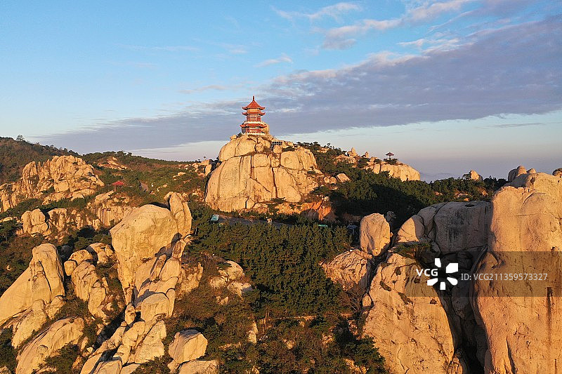 五莲山九仙山日出图片素材