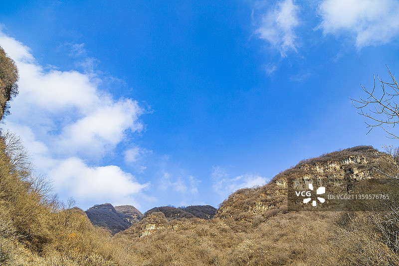 天津蓟州区白蛇谷冬季自然风光图片素材