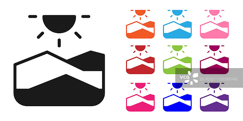 黑色干旱图标图片素材