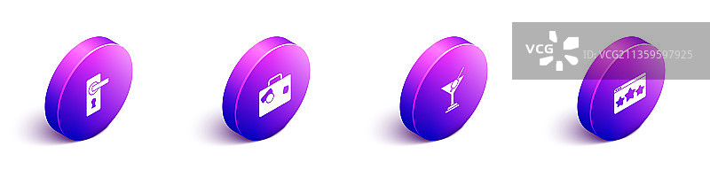 2.5D门把手手提箱马提尼酒杯图片素材