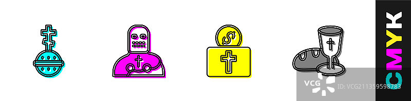 基督教十字架骑士十字军捐赠素材套装图片素材