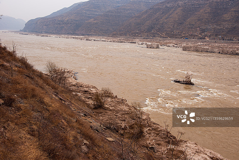 黄河，壶口瀑布，冬天，凌汛，冰凌，寒冷图片素材