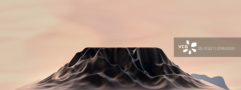 抽象山峰展台三维渲染图片素材