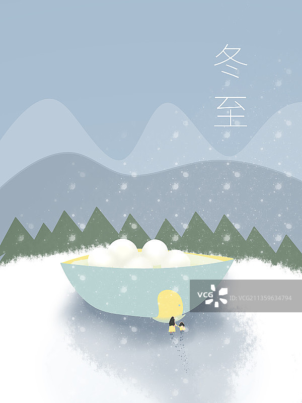 24节气之冬至图片素材