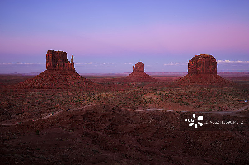 美国西部纪念碑谷晚霞图片素材