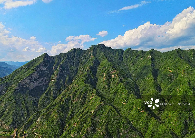 航拍北京门头沟落坡岭图片素材