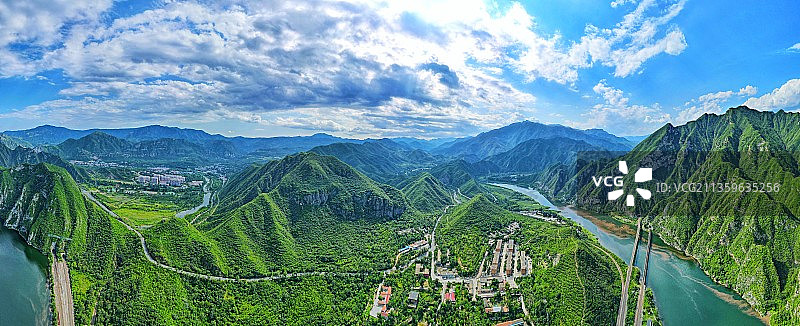 航拍北京门头沟落坡岭图片素材