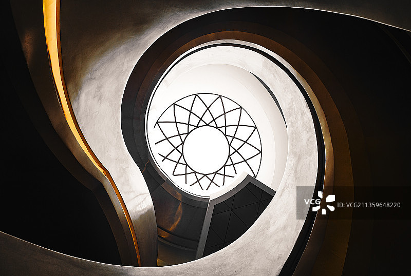 成都市室内建筑设计螺旋楼梯天府艺术公园项目生态建筑设计图片素材