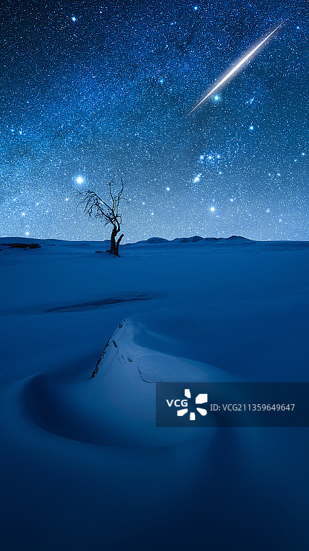 冬季双子座流星雨图片素材