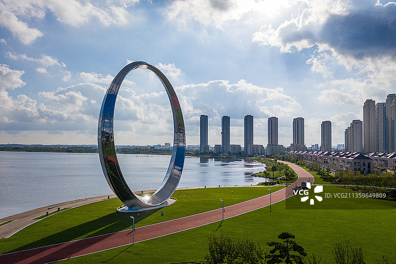 山东荣成樱花湖图片素材