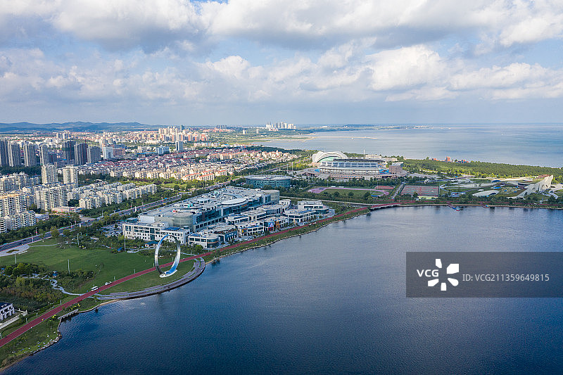 山东荣成樱花湖图片素材