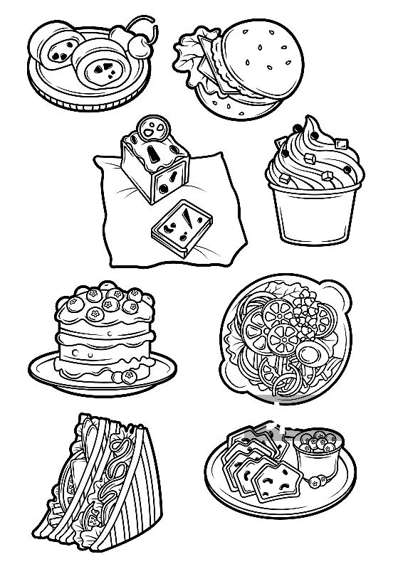 黑白食物单品图片素材