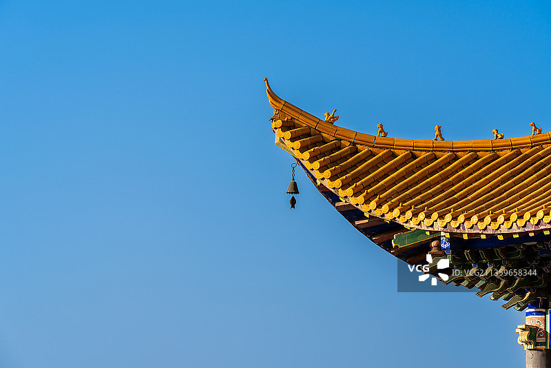 寺庙建筑的檐角图片素材