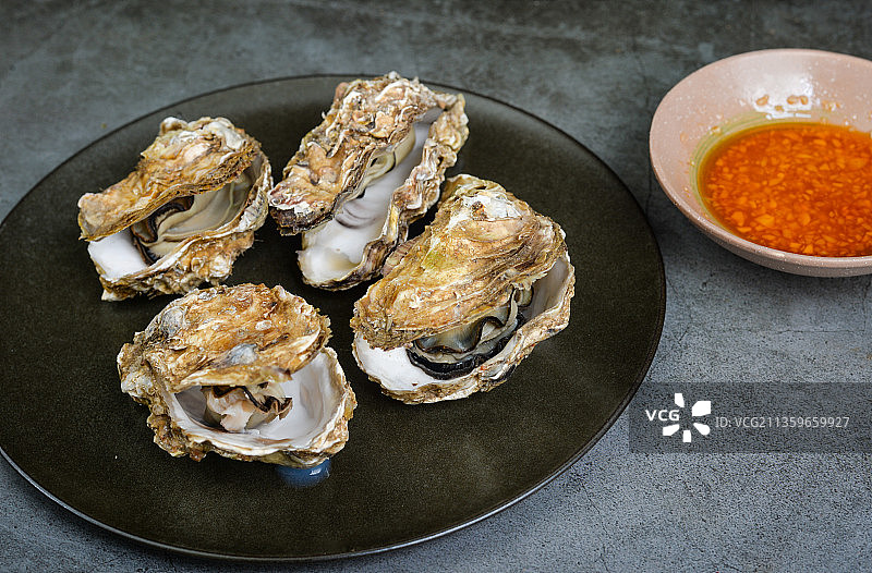 清蒸牡蛎生蚝图片素材