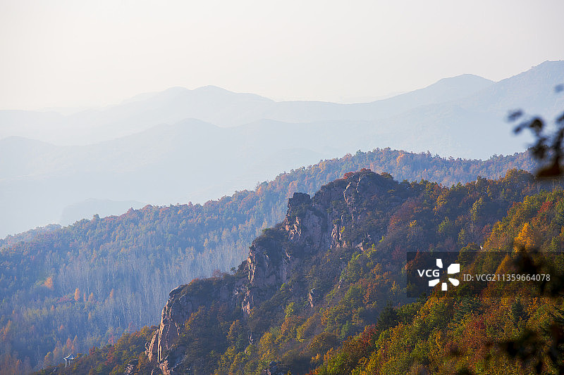 山西吕梁岚县白龙山秋色图片素材