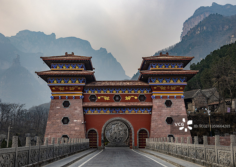 新乡八里沟景区大门图片素材