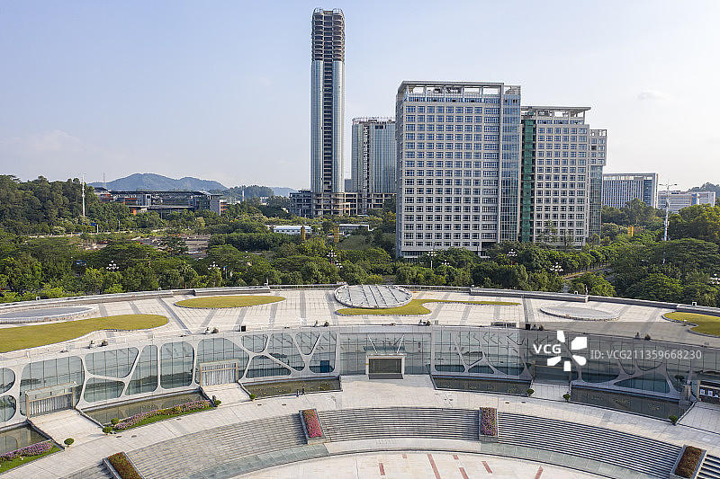 航拍广州黄埔科学城科学广场图片素材