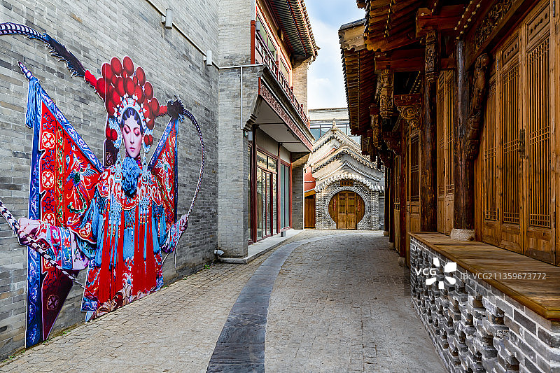 北京胡同，前门、大栅栏的传统建筑与文化。图片素材