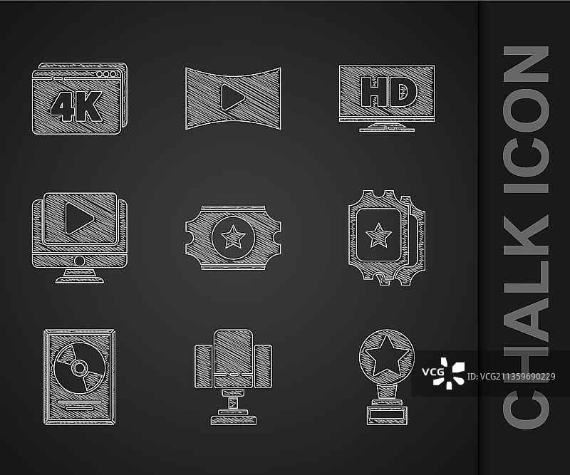 电影院门票、导演椅等素材图片素材