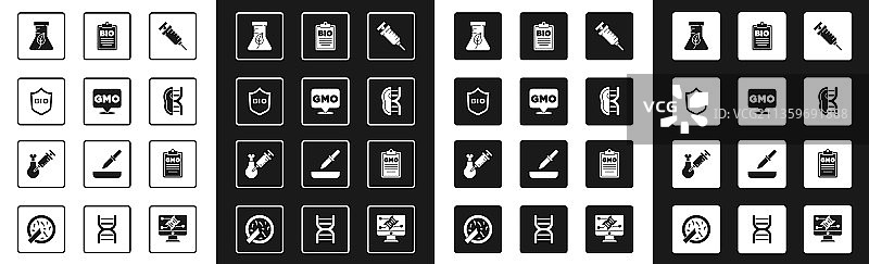 用于生物健康食品的注射器转基因生物防护罩套装图片素材
