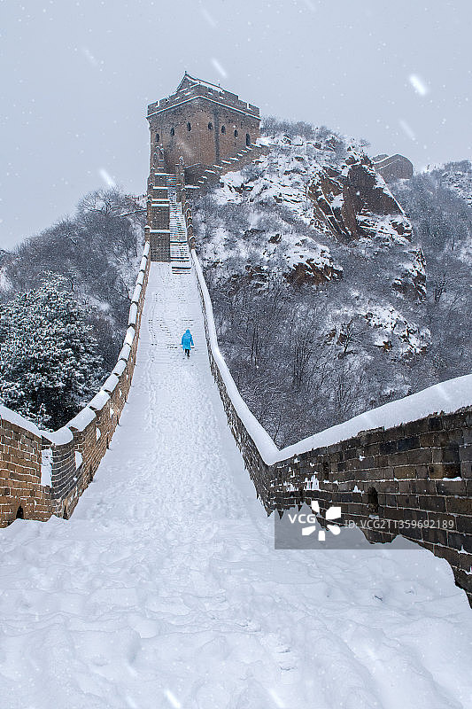 长城风雪图片素材