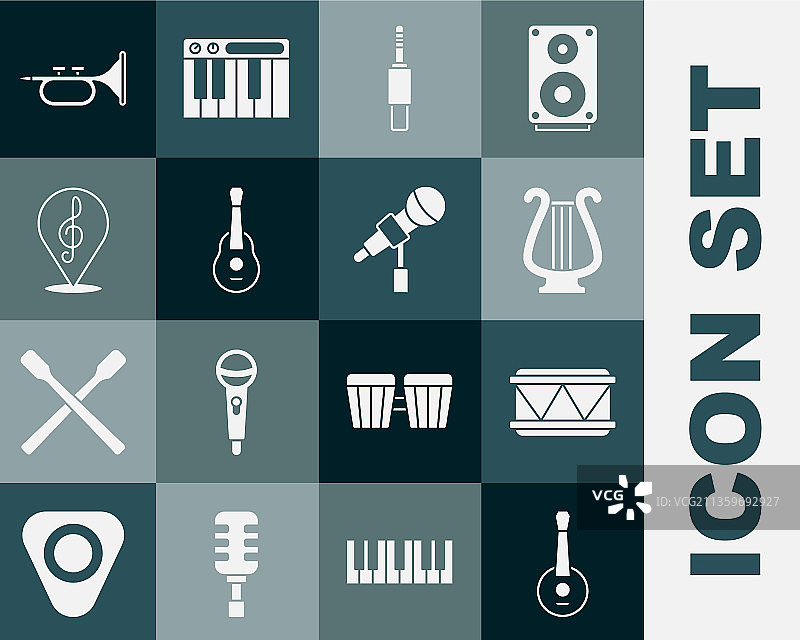 班卓琴、鼓、古里拉琴、音频插孔、吉他图片素材