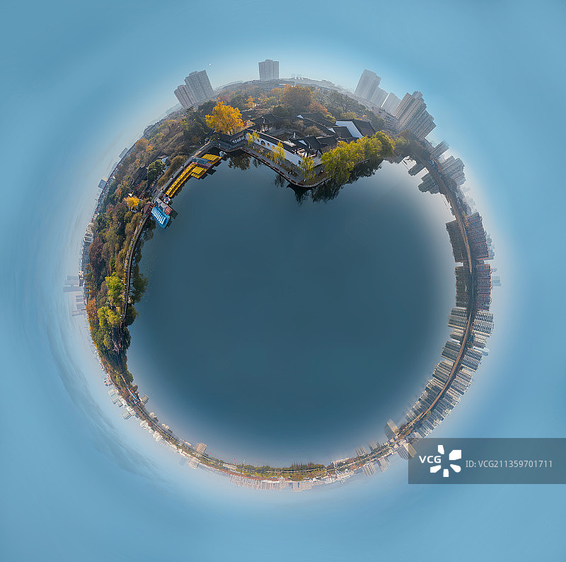 莫愁湖秋色图片素材