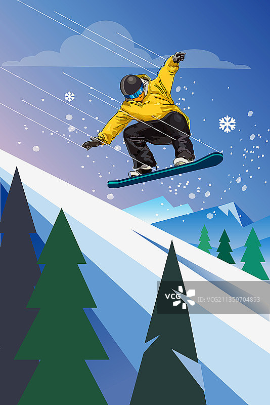 滑雪运动图片素材