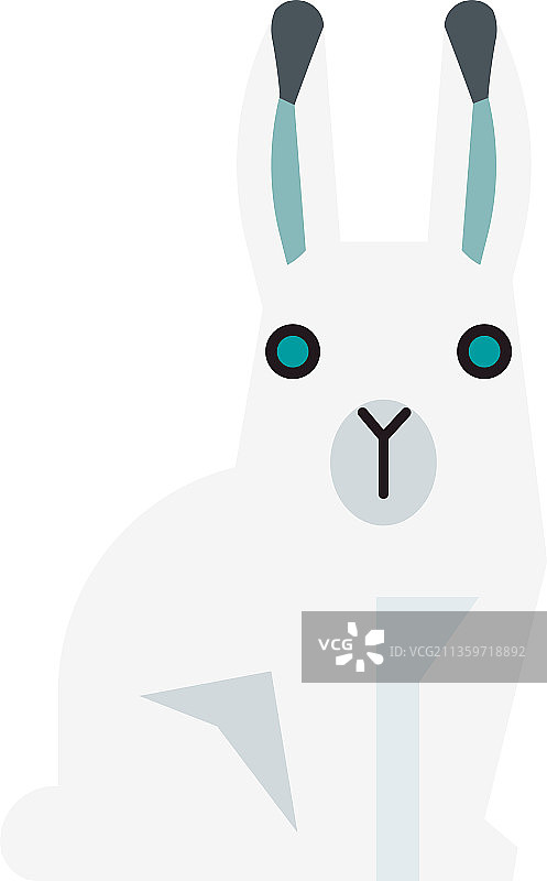 白色北极兔图标图片素材