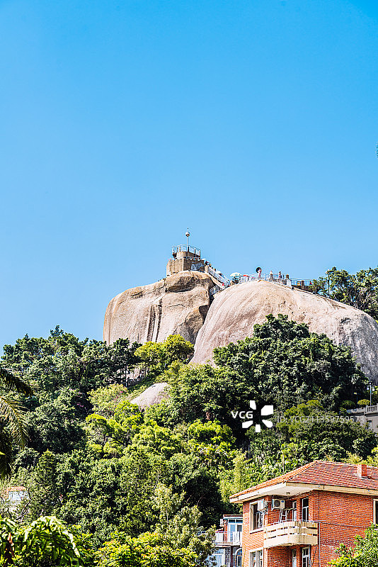 中国福建厦门鼓浪屿日光岩景点风光图片素材