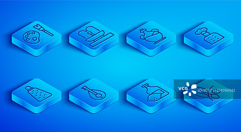 带调色板和钢笔的画笔图标图片素材