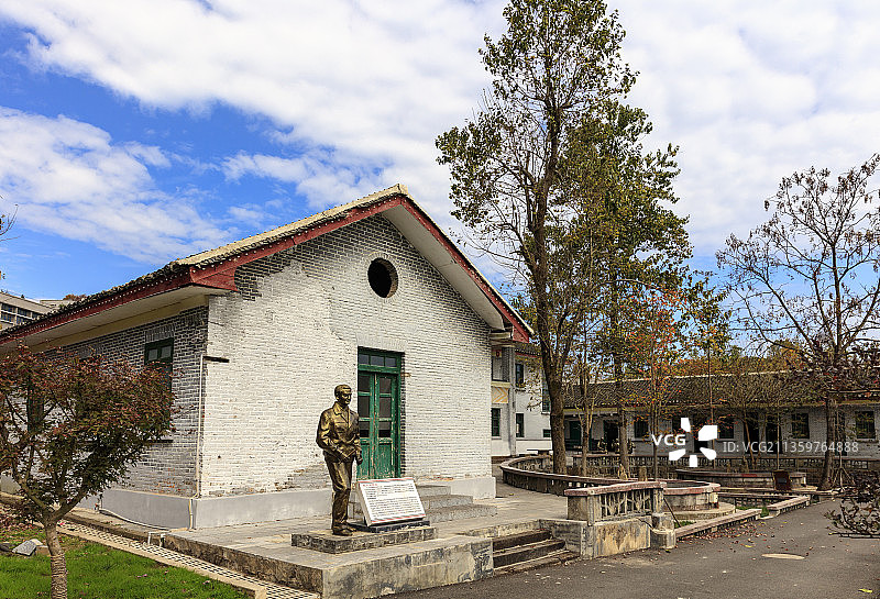 朱砂古镇，万山矿区，雕塑，厂房。图片素材