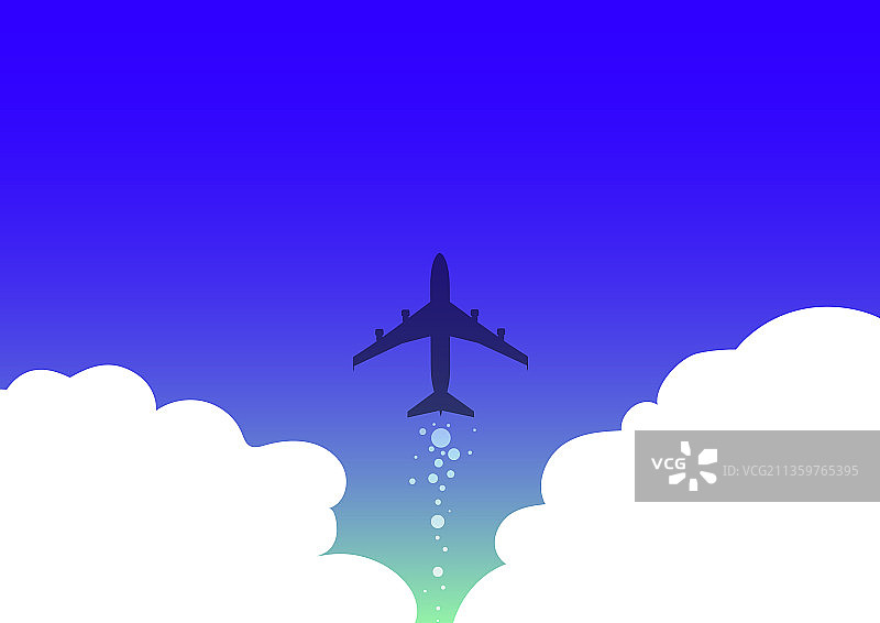 飞机快速直线起飞升空图片素材