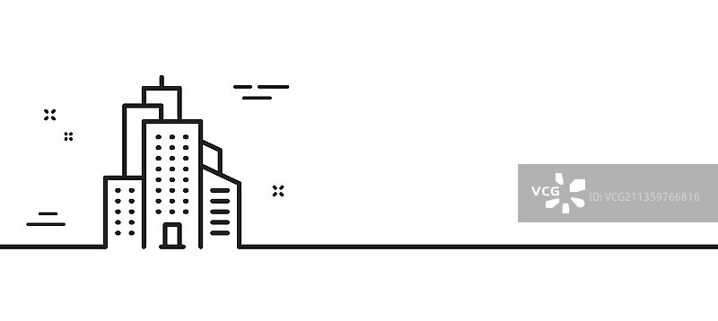 摩天大楼建筑线条图标图片素材