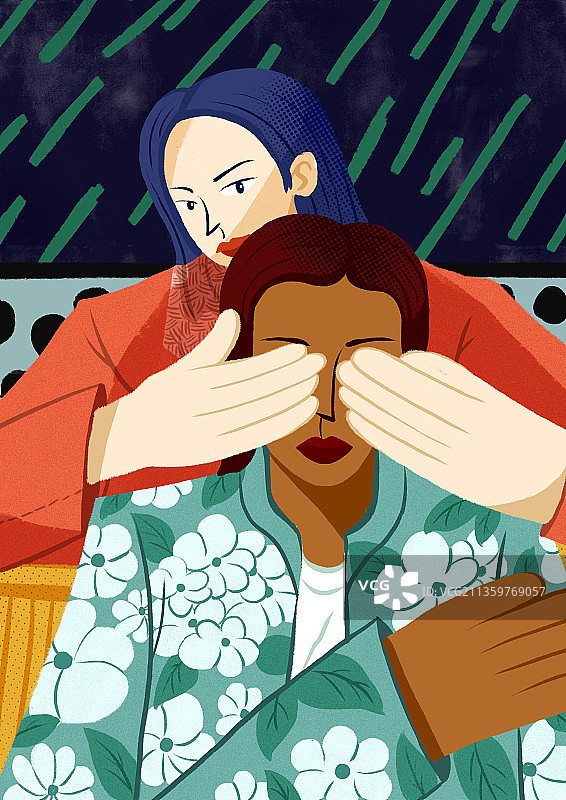 两个女人图片素材