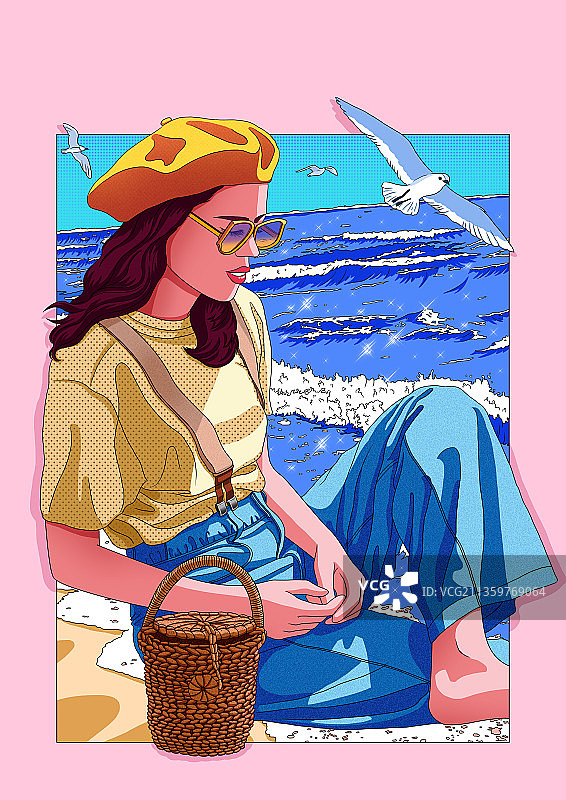 夏日海边图片素材