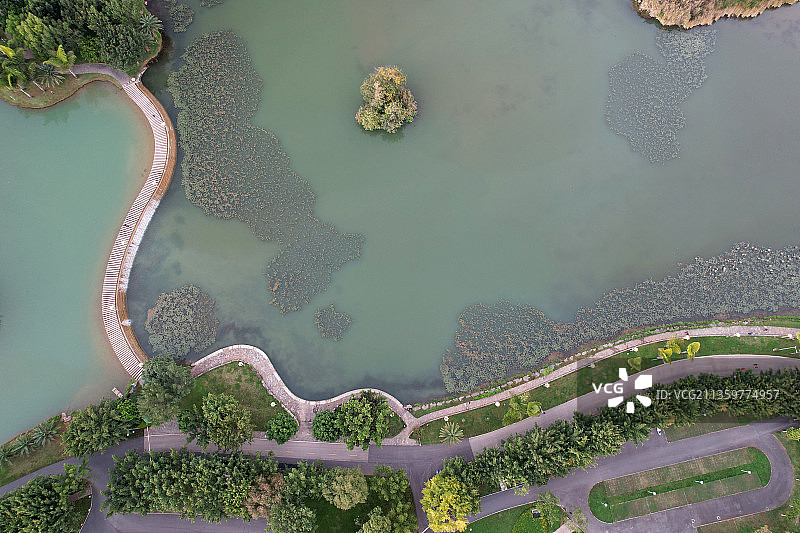 云南省红河哈尼族彝族自治州弥勒市湖泉生态园图片素材