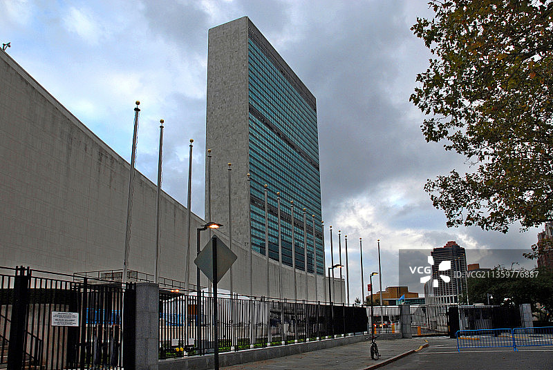 美国，纽约，联合国总部大楼图片素材