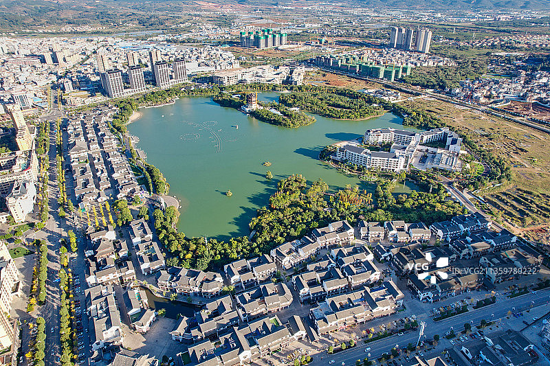 云南省红河哈尼族彝族自治州弥勒市红河水乡景区图片素材
