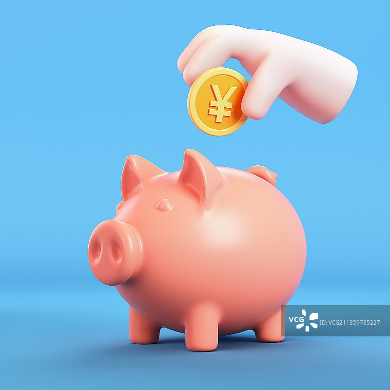 C4D图储蓄罐猪图片素材