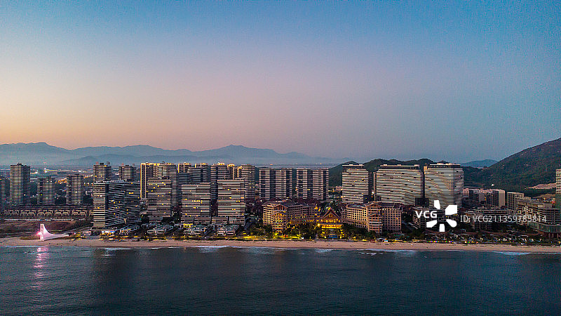 广东省汕尾市保利金町湾希尔顿逸林酒店航拍图片素材