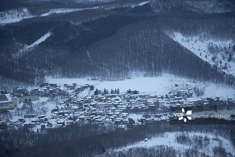 日本北海道小樽雪景图片素材