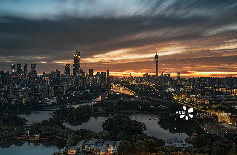 东湖公园晨曦图片素材