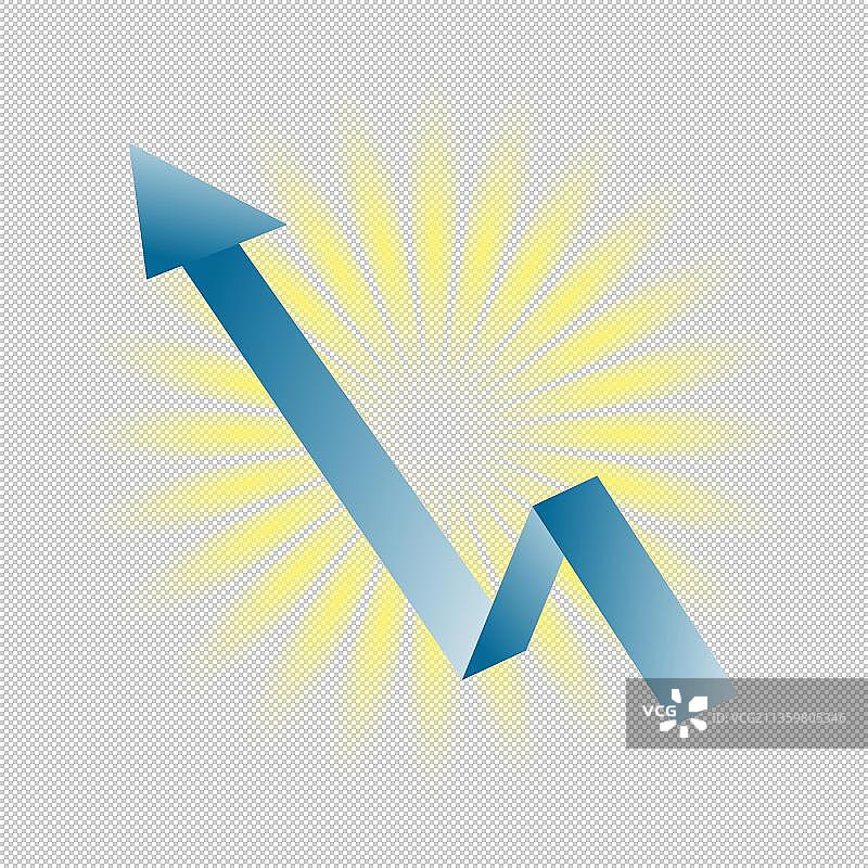 蓝色上升箭头图片素材