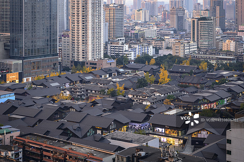 俯瞰成都太古里街区图片素材