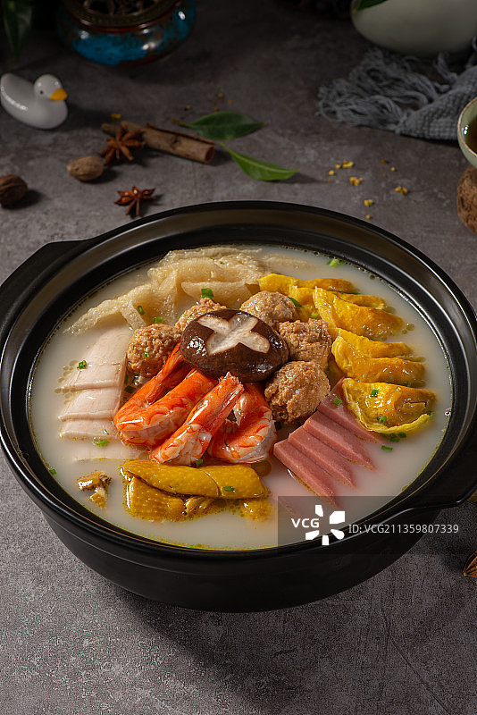 全家福砂锅图片素材