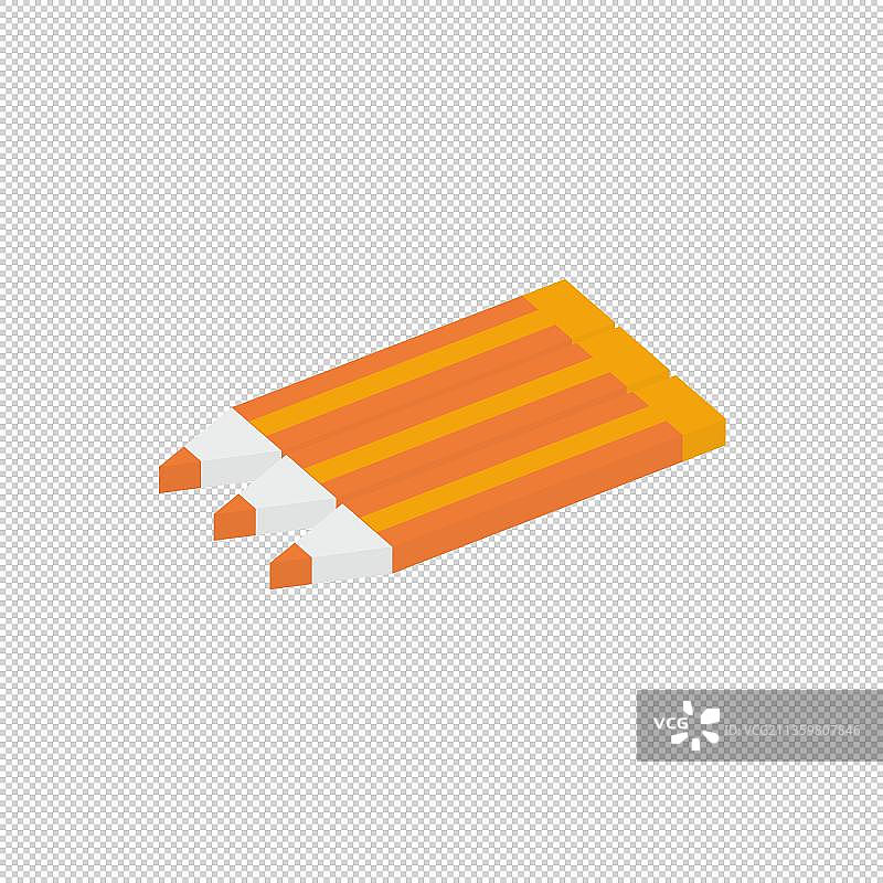 2.5D文具油画棒图片素材