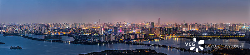 武汉市东西湖区金银湖与汉口片区图片素材